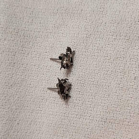 Sterling Silver Unicorn Earrings and Ring Set - Picture 11 of 16